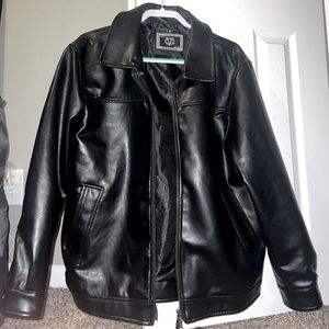 Men’s Emporio Italy Black Leather Jacket